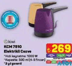 KİWİ KCM 7510 ELEKTRİKLİ CEZVE